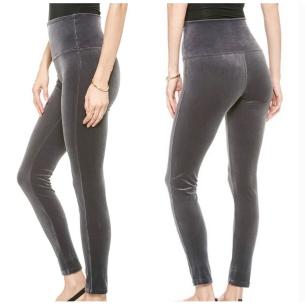 NWT Spanx Ready To Wow Velvet Chrome Color High Waisted Stretch Leggings Size XL